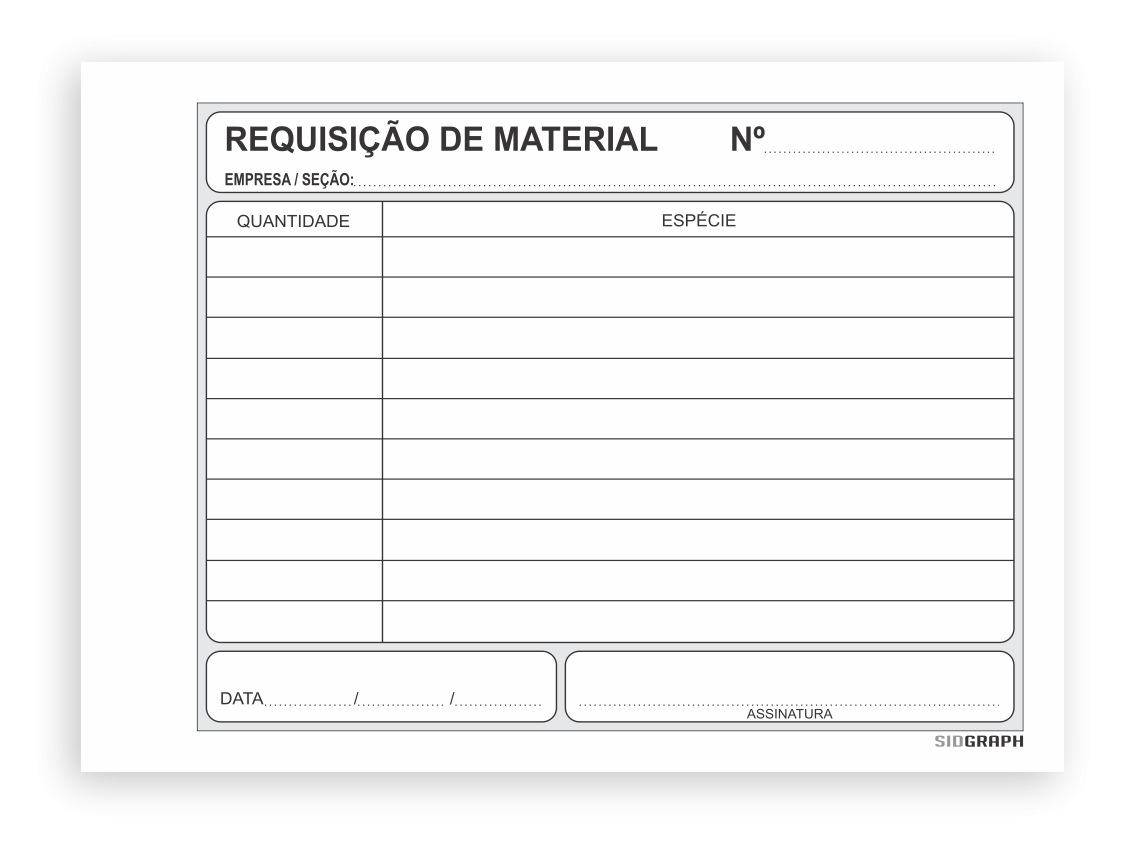 REQUISIÇÃO DE MATERIAL