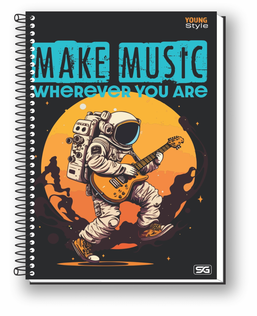 Caderno Universitário Capa Dura - YOUNG STYLE - 1 Matéria