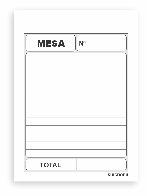 PEDIDO DE MESA COM COPIA 